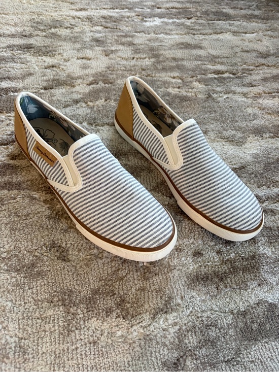 Tommy Bahama Shoes - Tommy Bahama Striped Slip-On Sneakers in White and Navy